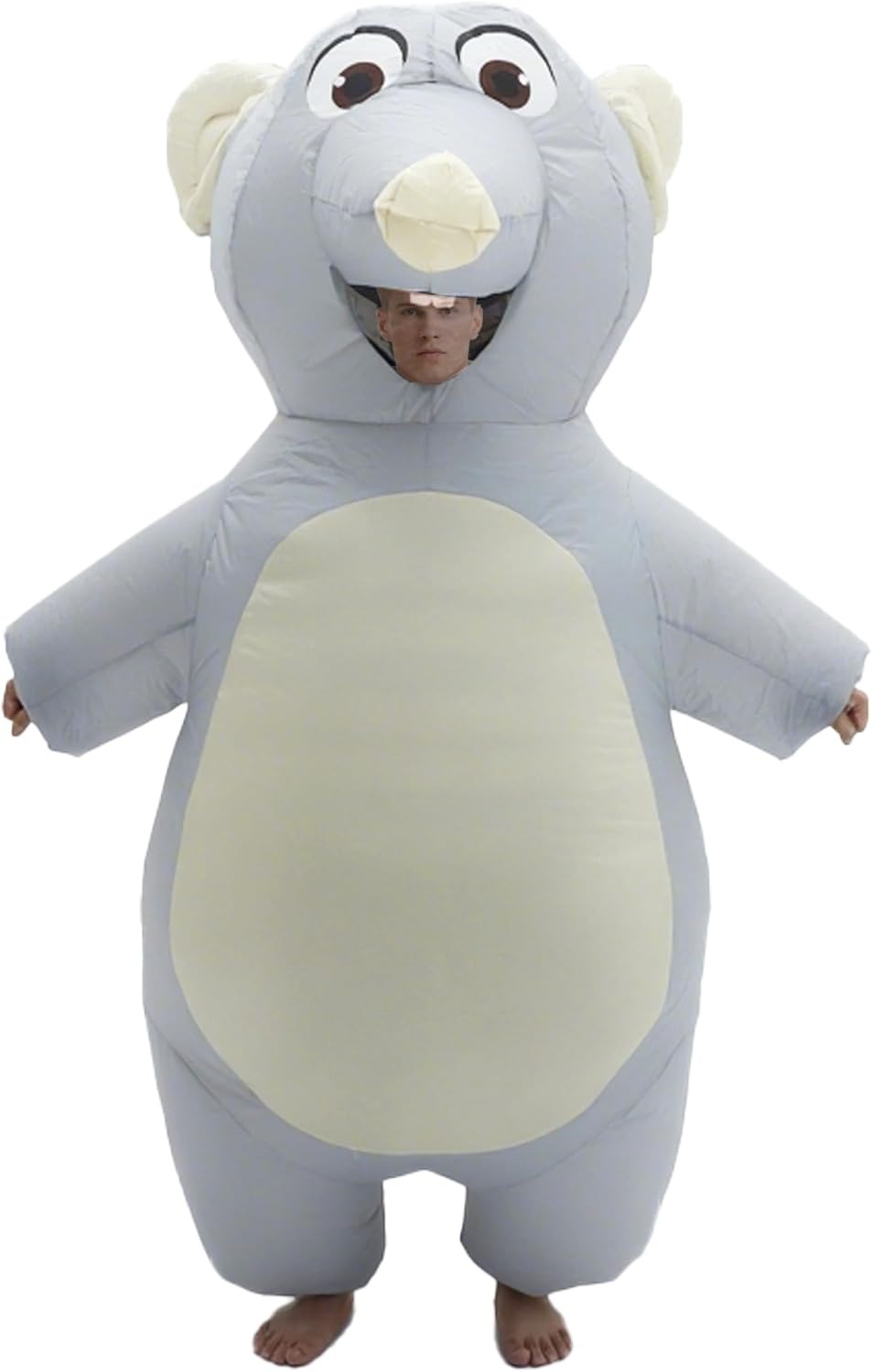 Costumes - Nadmuchiwany kostium myszy dla dorosłych, zabawny