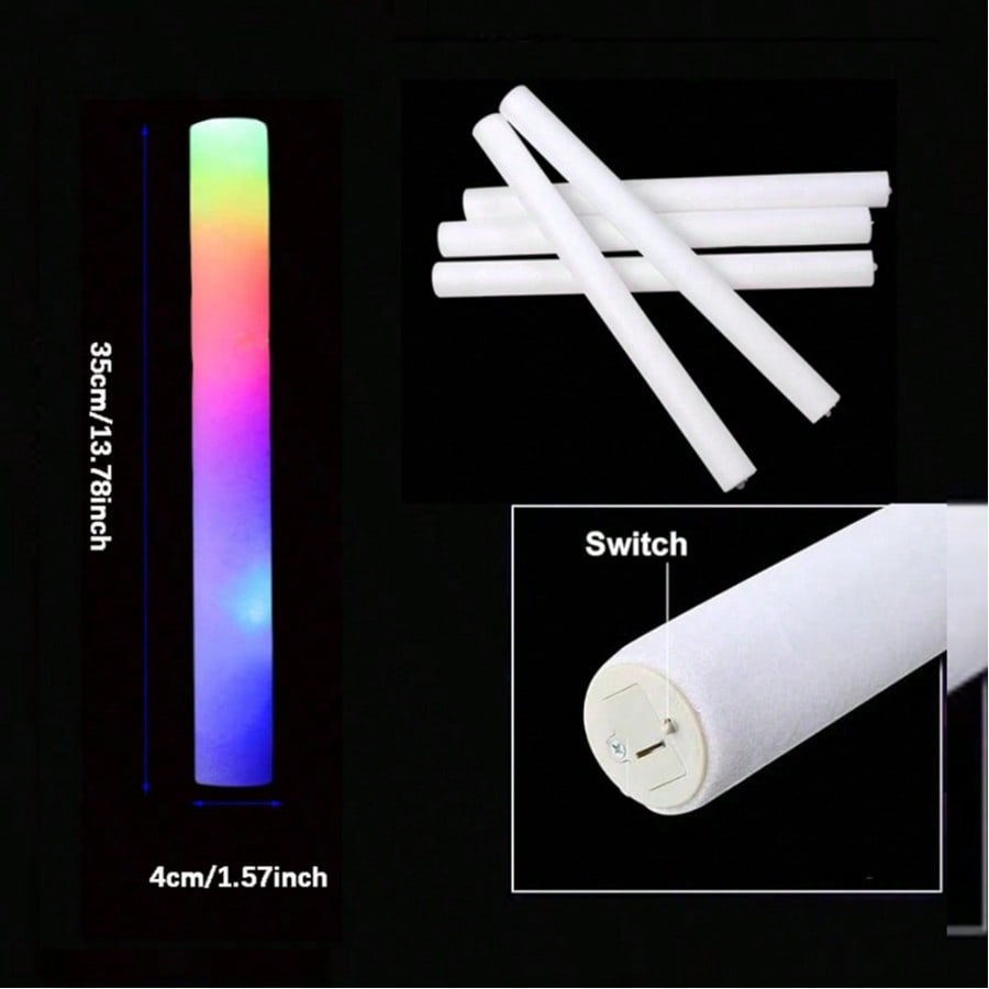 105 sztuk – zestaw kolorowych, – Flashing Led Foam Sticks Party recenzja i cena