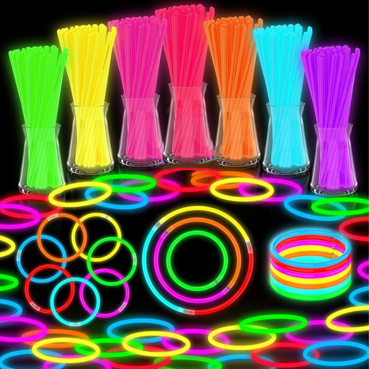 Zestaw 15/35 sztuk świecących  – Glow In The Dark Party Glasses recenzja i cena
