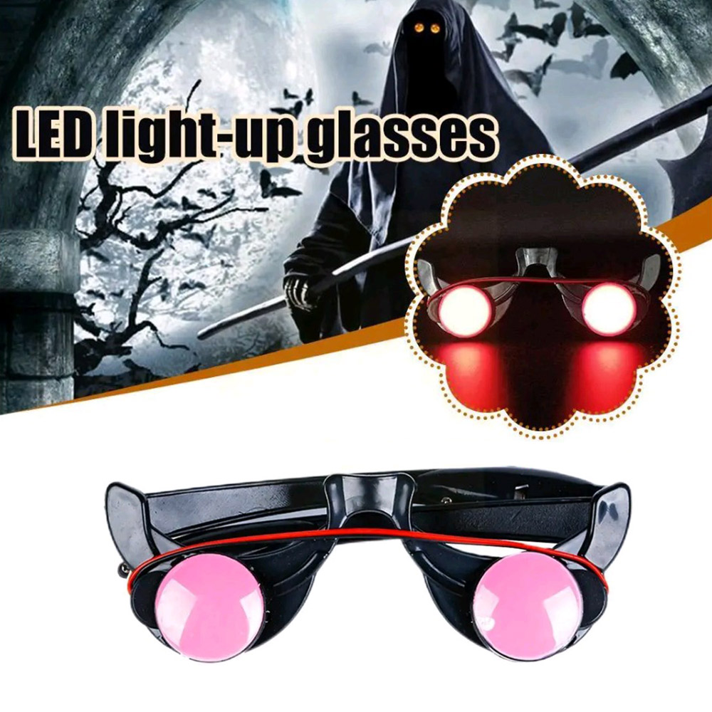 Halloween Horror Czerwone okul – Glow In The Dark Party Glasses recenzja i cena