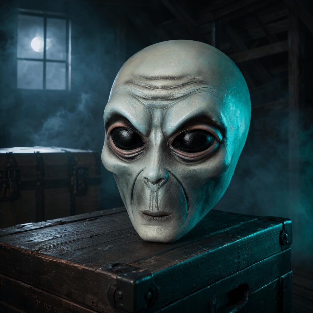 Maska obcego z lateksu, pełna  – Latex Alien Mask Realistic recenzja i cena